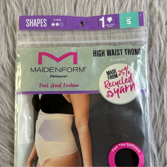 Maidenform Flexees Shapewear Womens Size Small‎ High Waist Thong Soft Sea… - Picture 2 of 7